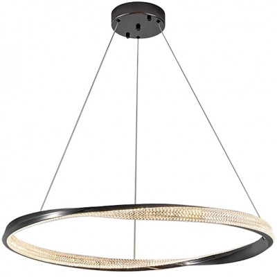 Φωτιστικό Κρεμαστό Φ60cm LED 39W 5450lm 230V Θερμό Φως σε Μαύρο ERICA